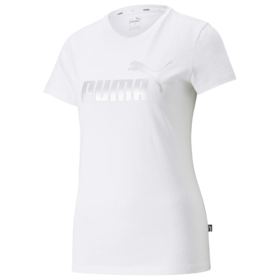 Puma Γυναικεία κοντομάνικη μπλούζα Essentials+ Metallic Logo Tee